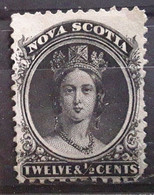 NOVA SCOTIA, Nouvelle Ecosse, Canada 1860 Queen Victoria Yvert No 10 B,  12 1/2 C Noir Neuf (*) , TB - Ungebraucht