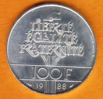 France - 100F - ARGENT - 1988 - Marie Curie - 100 Francs