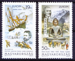 Hungary 1994 MNH 2v, Europa Discoveries Sailing Ship Buddha Explorers - Bouddhisme