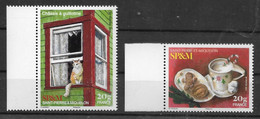 SP & M 2022 - Yv N° 1299 & 1300 ** - Châssis à Guillotine Et Noël - Unused Stamps