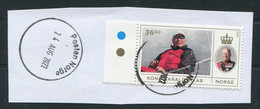 2017 Norway 36kr King Harald 80th Birthday Fine Used On Piece - Used Stamps