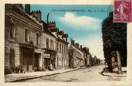 Villiers St Georges * Rue De La Gare * Boucherie * Villageois - Villiers Saint Georges