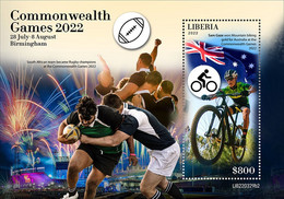 Liberia  2022 Commonwealth Games. Mountain Biking.  (329b2) OFFICIAL ISSUE - BMX