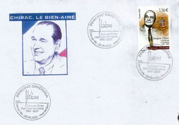 Homenaje A Jacques Chirac, Presidente Y Copríncipe De Andorra. FDC Andorra La Vella. 2020.  AND.FR - Lettres & Documents