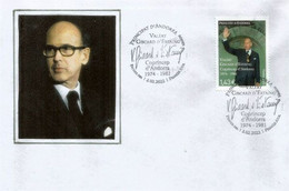 2022. Hommage à Valery Giscard D'Estaing, Co-Prince D'Andorre Entre 1974 & 1981. FDC Andorre - Lettres & Documents