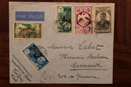 Tchad 1946 Chad Fort Lamy Marmande France Cover AEF Colonie - Lettres & Documents