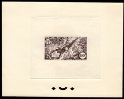 WALLIS & FUTUNA(1962) Shell Diver. Scott No C16. Yvert No PA19. Sepia Printer's Die Proof. Only 4 Copies Printed. - Imperforates, Proofs & Errors