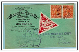 AUSTRALIA - 1935 ' Wreck Rocket Mail ' Cover Used At PIALBA MAHENO-FRASER ISLAND (**) VERY RARE - Lettres & Documents