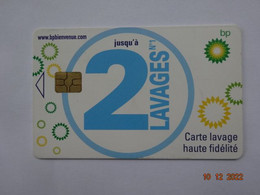 CARTE A PUCE CHIP CARD LAVAGE AUTO BP 2 LAVAGES N° 1 - Car Wash Cards