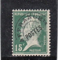 France - Préoblitérés  -  Année1922-47 - Neuf** - N° 65** - Type Pasteur - 1893-1947