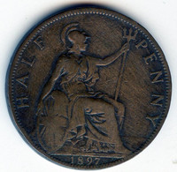 Grande-Bretagne Great Britain 1/2 Penny 1897 KM 789 - C. 1/2 Penny