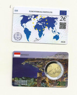 CARTE DE COLLECTION SANS PIECE MONACO EUROSYMBOLES INSTITUTE ESI ID CARD 2021. - Mónaco