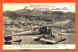 CPA Monaco " Meeting De Monaco Avril 1913 - Aviateur Bréguet , Premier De La Course Croisière " - Port