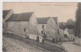 BOUFFEMONT (95) Route De CHAUVRY - Ed. C.L.C. N° 1 - Timbrée 1905 - Bouffémont