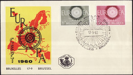 Belgique - Belgium - Belgien FDC3 1960 Y&T N°1150 à 1151 - Michel N°1209 à 1210 - EUROPA - 1951-1960