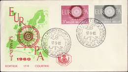 Belgique - Belgium - Belgien FDC5 1960 Y&T N°1150 à 1151 - Michel N°1209 à 1210 - EUROPA - 1951-1960