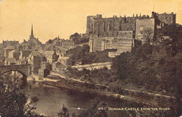CPA Royaume Uni - Angleterre - Durham Castle From The River - Sepiatone Series - Photochrom Co. - Pont - Rivière - Durham City