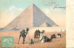 Pays Div -ref BB05- Egypte - Egypt - Cairo - Le Caire - Pyramides - Pyramide Cheops - - Piramiden