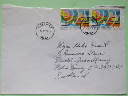 Finland 1976 Cover Kokemaki To Scotland U.K. - Radio And Television - Cartas & Documentos