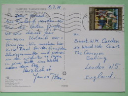 Finland 1978 Postcard ""Tampere"" To England - Painting Europa CEPT Washerwomen - Covers & Documents