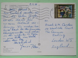 Finland 1978 Postcard ""Tampere"" To England - Painting Europa CEPT Washerwomen - Cartas & Documentos