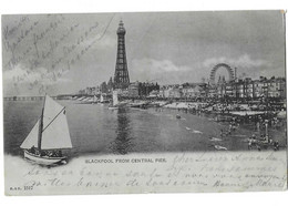 LITHO - BLACKPOOL FROM CENTRAL PIER - GREAT BRITAIN & IRELAND  -  ECRITE ET TIMBREE - Blackpool