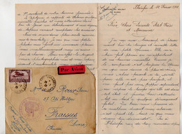 TB 3709 - 1927 - Lettre Par Avion Du MAROC - Foyer Du Soldat - Caporal ROUX Au 31è Bon Du Génie à KHENIFRA Pour FRAISSES - Covers & Documents