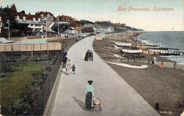 CPA Royaume Uni - Angleterre - Suffolk - Felixstowe - East Promenade - Valentine's Series - Colorisée - Animée - Plage - Sonstige & Ohne Zuordnung