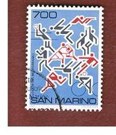 SAN MARINO - UNIF. 1213  - 1987 GIOCHI DEL MEDITERRANEO -  USATI (USED°) - Gebraucht