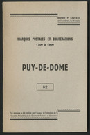 PUY DE DOME MARQUES POSTALES ET OBLITERATIONS DE 1700 à 1900 Lejeune - Filatelie En Postgeschiedenis