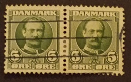 Roi Frederik VIII 1907, Double 5 Vert, Très Bon état - Used Stamps