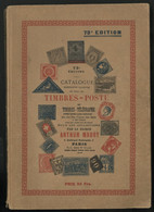 MAURY 1937 73 ème édition Du Catalogue Des Timbres - Poste Du Monde Avec 555 Pages. TB - Filatelie En Postgeschiedenis