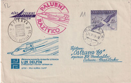 TCHECOSLOVAQUIE ENTIER POSTAL AEROGRAMME DE BORNO 1959 - Aérogrammes