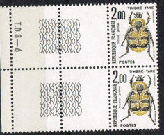 FR 203 - FRANCE Timbre Taxe N° 107 Paire Bord De Feuille Numérotée Neuf** Insecte - 1960-.... Oblitérés