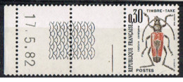 FR 207 - FRANCE Timbre Taxe N° 109 Bord De Feuille Coin Daté Neuf** Insecte - 1960-.... Postfris