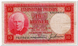 ICELAND,10 KRONUR,1928,P.33B,SIGN8,F+ - Islanda