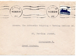 62610 - Norwegen - 1946 - 45o. Luftpost EF A Bf OSLO -> Grossbritannien - Lettres & Documents