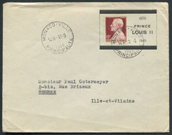 MONACO - N° 305B / LETTRE MONACO-VILLE LE 27/5/1949 POUR  RENNES - TB - Storia Postale