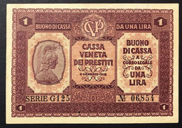 Cassa Veneta Dei Prestiti 1 Lira 02 01 1918 Spl+ Data A Penna LOTTO 4227 - Sin Clasificación