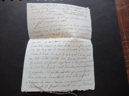 Frankreich Vorphila 1815 Brief / Inhalt / Schuldvertrag über 1200 Fr. / Projet Mit Viel Text / Interessant ?! - 1801-1848: Précurseurs XIX