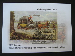 Österreich VÖPh Jahresgabe 2013 Mit Block Hist. Postfahrzeuge ANK 3126 - Covers & Documents
