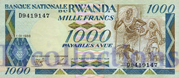 RWANDA 1000 FRANCS 1988 PICK 21a AUNC - Rwanda