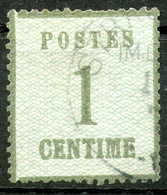 France, Alsace Lorraine,German Occupation 1 Centime Scott#N1,used As Scan - Oblitérés