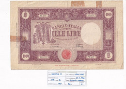 ITALIA 1000 LIRE 22-07-1946 CAT. N° 51B - 1.000 Lire