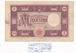 ITALIA 1000 LIRE 22-07-1946 CAT. N° 51B - 1000 Lire