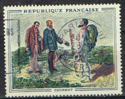 FR VAR 15 - FRANCE N° 1363a Obl. Variété Double Bâton - Gebraucht