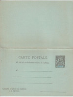 BENIN - 1892 - CARTE ENTIER AVEC REPONSE PAYEE NEUVE - ACEP CP4 - Briefe U. Dokumente