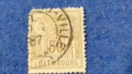 LÜKSEMBURG-1882 50C. DEFİNETİVE ISSUE  50C DAMGALI - 1882 Allégorie