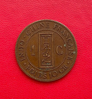 Belle Monnaie De 1 C Indo-Chine Française 1892 A. Etat TTB - Cocincina
