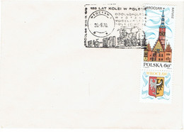 Enveloppe Commémorative - POLOGNE BASSE-SILESIE WROCLAW - 125ème Anniversaire Du Chemin De Fer - 1970 - Frankeermachines (EMA)